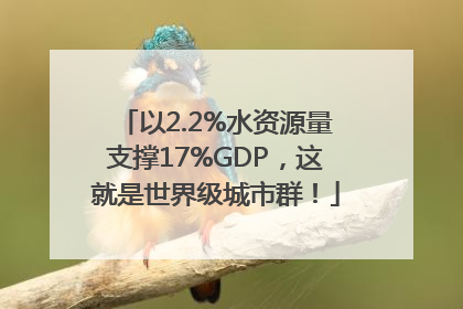 以2.2%水资源量支撑17%GDP，这就是世界级城市群！