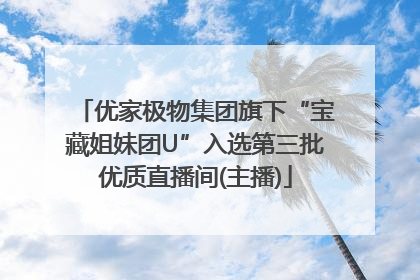 优家极物集团旗下“宝藏姐妹团U”入选第三批优质直播间(主播)
