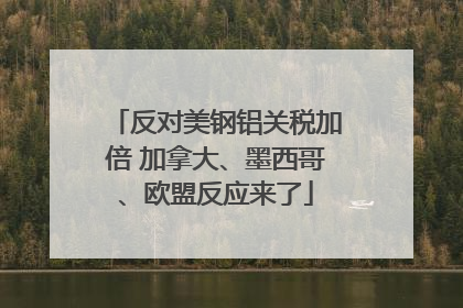 反对美钢铝关税加倍 加拿大、墨西哥、欧盟反应来了