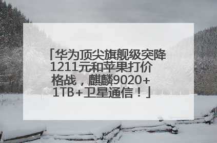 华为顶尖旗舰级突降1211元和苹果打价格战，麒麟9020+1TB+卫星通信！