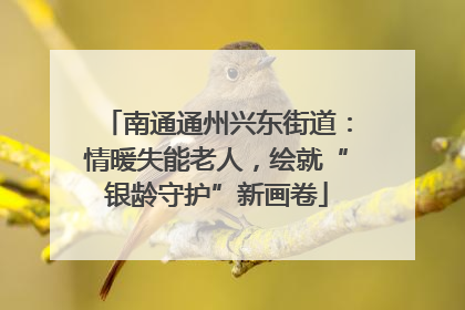 南通通州兴东街道：情暖失能老人，绘就“银龄守护”新画卷