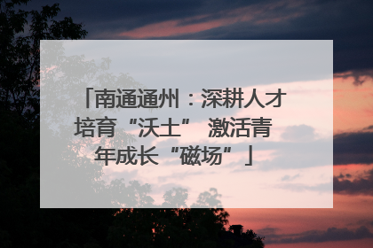 南通通州：深耕人才培育“沃土” 激活青年成长“磁场”