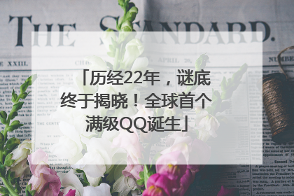 历经22年，谜底终于揭晓！全球首个满级QQ诞生