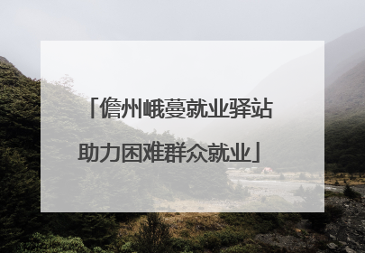 儋州峨蔓就业驿站助力困难群众就业