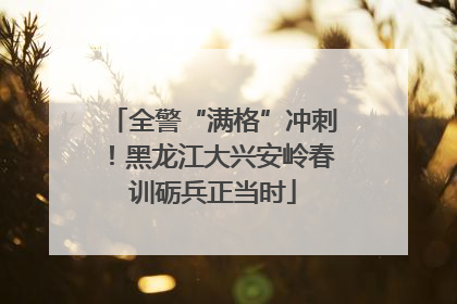 全警“满格”冲刺！黑龙江大兴安岭春训砺兵正当时