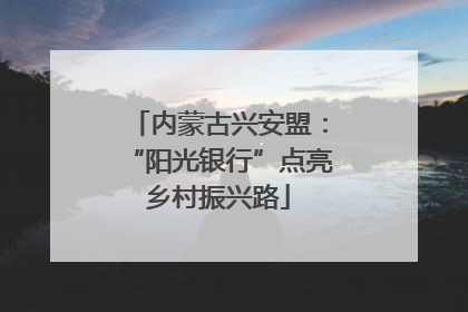 内蒙古兴安盟：“阳光银行”点亮乡村振兴路
