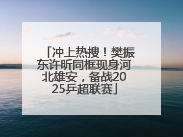 冲上热搜！樊振东许昕同框现身河北雄安，备战2025乒超联赛