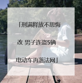 刑满释放不思悔改 男子连盗5辆电动车再落法网