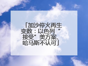加沙停火再生变数：以色列“接受”美方案、哈马斯不认可
