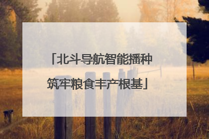 北斗导航智能播种 筑牢粮食丰产根基