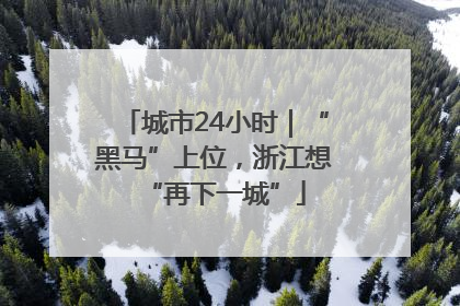 城市24小时｜“黑马”上位，浙江想“再下一城”