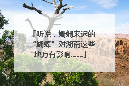 听说，姗姗来迟的“蝴蝶”对湖南这些地方有影响……