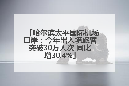哈尔滨太平国际机场口岸：今年出入境旅客突破30万人次 同比增30.4%