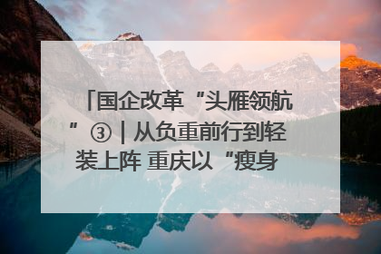 国企改革“头雁领航”③｜从负重前行到轻装上阵 重庆以“瘦身”谋“健体”