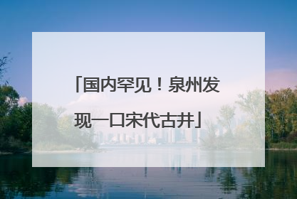 国内罕见！泉州发现一口宋代古井