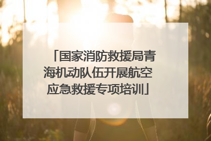 国家消防救援局青海机动队伍开展航空应急救援专项培训