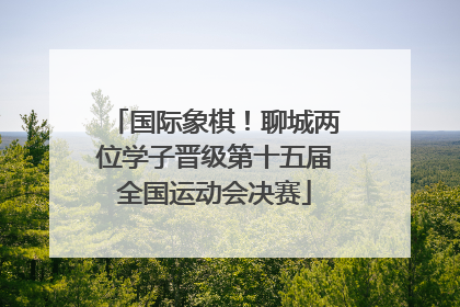 国际象棋！聊城两位学子晋级第十五届全国运动会决赛