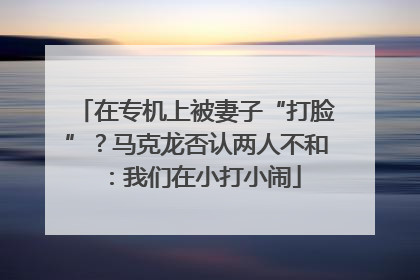 在专机上被妻子“打脸”？马克龙否认两人不和：我们在小打小闹