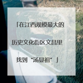在江西规模最大的历史文化街区文昌里找到“汤显祖”