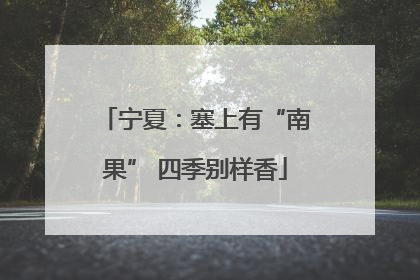 宁夏：塞上有“南果” 四季别样香