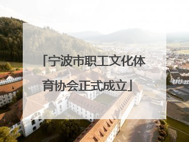 宁波市职工文化体育协会正式成立