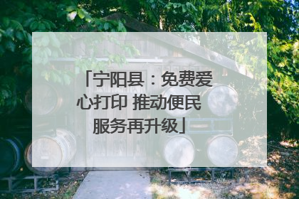宁阳县：免费爱心打印 推动便民服务再升级
