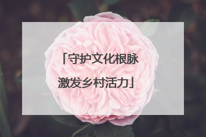 守护文化根脉 激发乡村活力