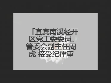 宜宾南溪经开区党工委委员、管委会副主任周虎 接受纪律审查和监察调查