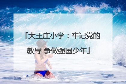 大王庄小学：牢记党的教导 争做强国少年