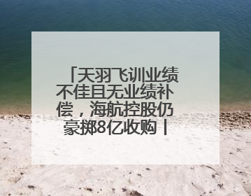 天羽飞训业绩不佳且无业绩补偿，海航控股仍豪掷8亿收购丨一周市场观察