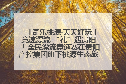 奇乐桃源·天天好玩丨竞速漂流 “礼”遇贵阳！全民漂流竞速赛在贵阳产控集团旗下桃源生态旅游度假区举行
