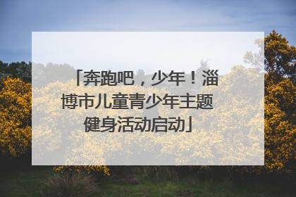奔跑吧，少年！淄博市儿童青少年主题健身活动启动