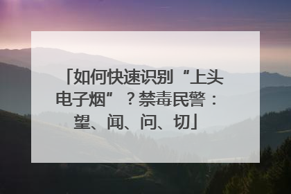 如何快速识别“上头电子烟”？禁毒民警：望、闻、问、切