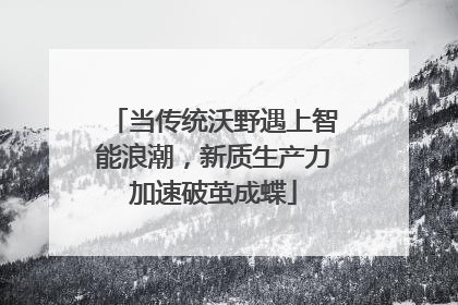当传统沃野遇上智能浪潮，新质生产力加速破茧成蝶