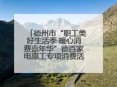 德州市“职工美好生活季·暖心消费嘉年华”德百家电惠工专项消费活动正式启动