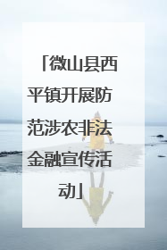 微山县西平镇开展防范涉农非法金融宣传活动