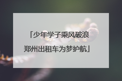 少年学子乘风破浪 郑州出租车为梦护航