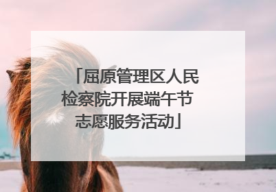 屈原管理区人民检察院开展端午节志愿服务活动