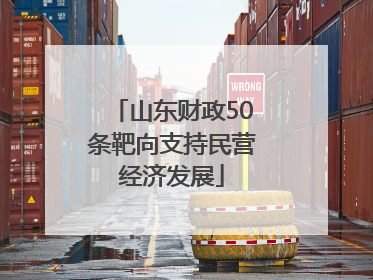 山东财政50条靶向支持民营经济发展