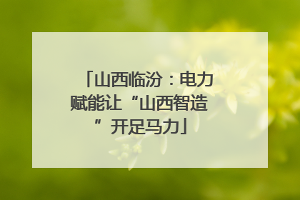 山西临汾：电力赋能让“山西智造”开足马力