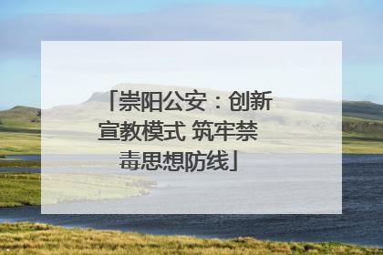 崇阳公安：创新宣教模式 筑牢禁毒思想防线