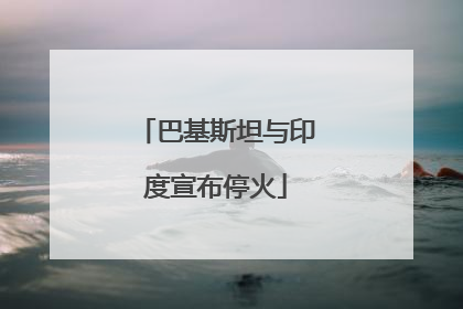 巴基斯坦与印度宣布停火