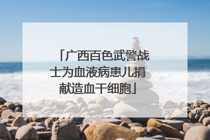 广西百色武警战士为血液病患儿捐献造血干细胞