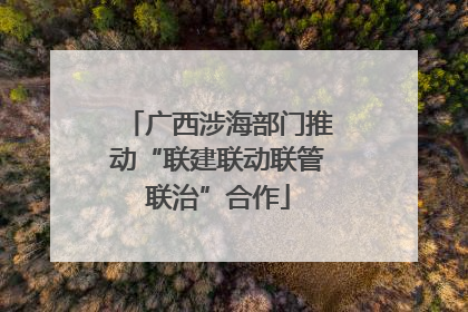 广西涉海部门推动“联建联动联管联治”合作