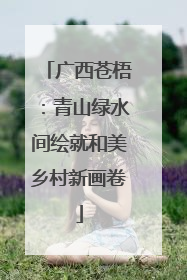 广西苍梧：青山绿水间绘就和美乡村新画卷