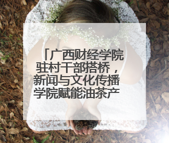 广西财经学院驻村干部搭桥，新闻与文化传播学院赋能油茶产业振兴