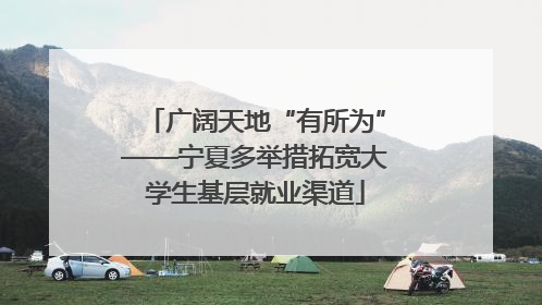广阔天地“有所为”——宁夏多举措拓宽大学生基层就业渠道
