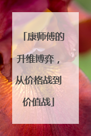 康师傅的升维博弈，从价格战到价值战