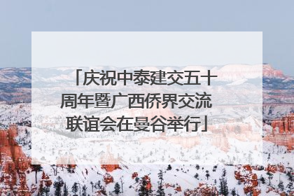 庆祝中泰建交五十周年暨广西侨界交流联谊会在曼谷举行