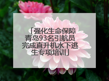 强化生命保障 青岛93名引航员完成直升机水下逃生专项培训